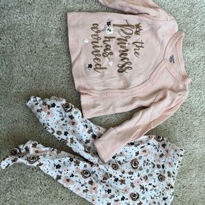 Gerber Pink and White Pajama Set